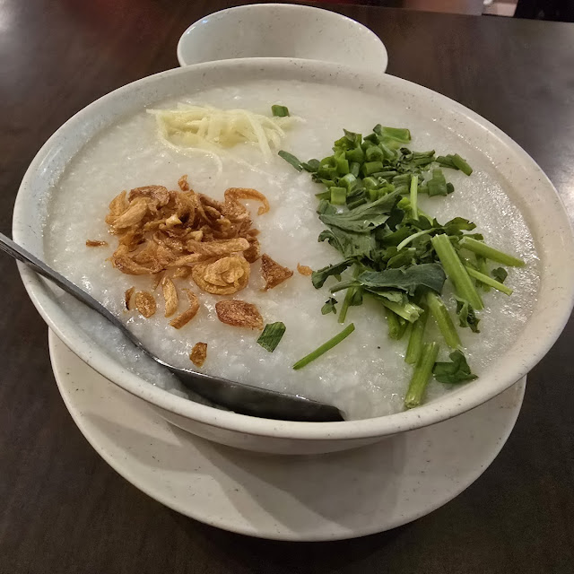 Century Egg Pork Congee Kuey Teow with Egg Gravy Prawn with Beancurd Skin