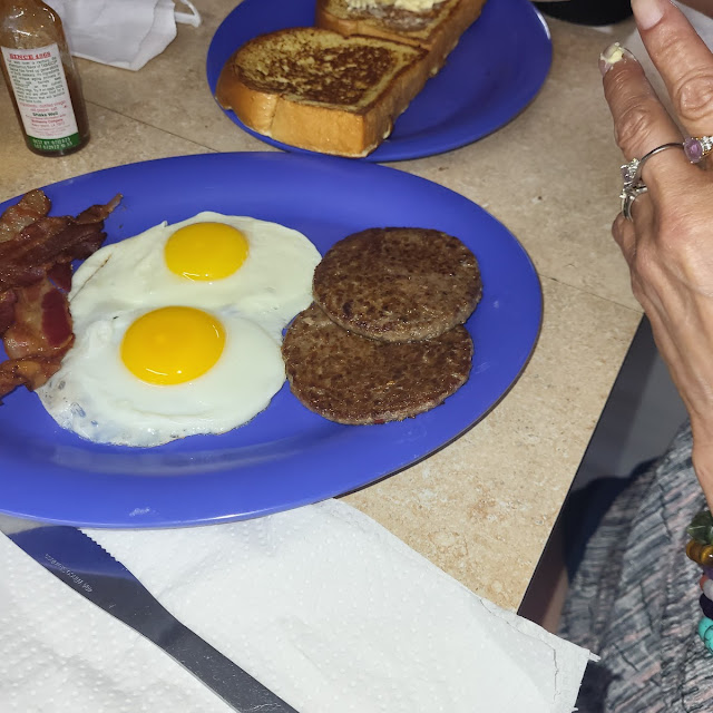 One 1 Egg 1 Sausage Patty or 2 Links and One 1 Pancake