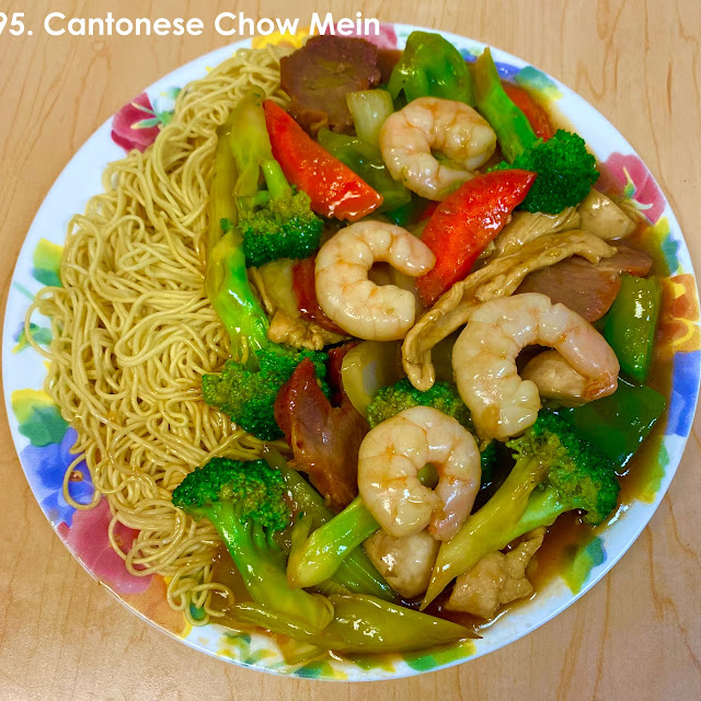 Cantonese Chow Mein Shrimp Chicken BBQ Pork Mixed Vegetable