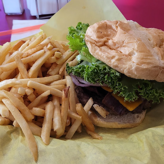 Bacon Cheeseburger and Fries