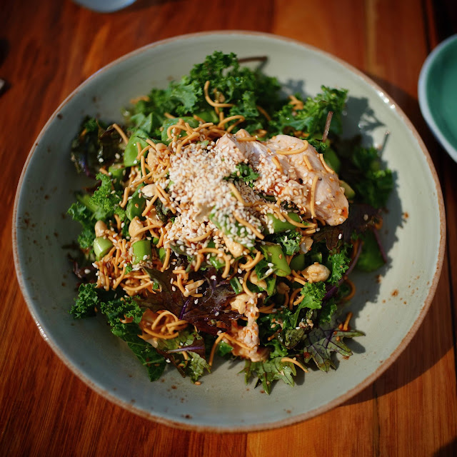 Kale Salad w Chicken Sesame & Ginger Dressing