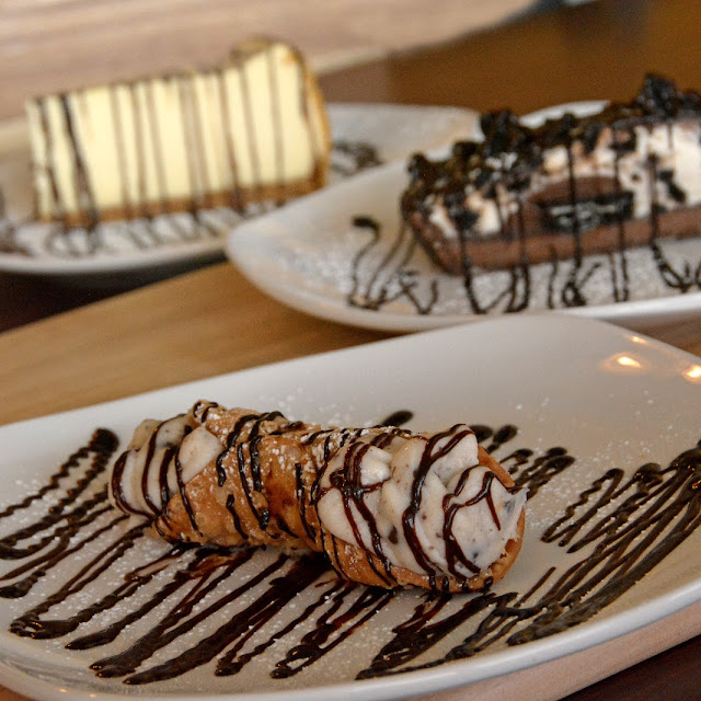 Italian Cheesecake with Chocolate Syrup