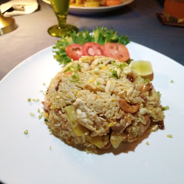 Chicken Fried Rice with Pineapple and Nuts