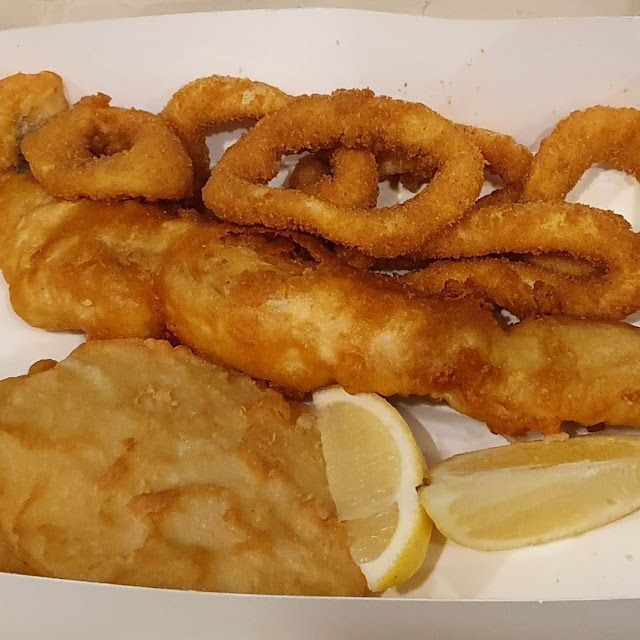 Potato Scallop Flathead Calamari