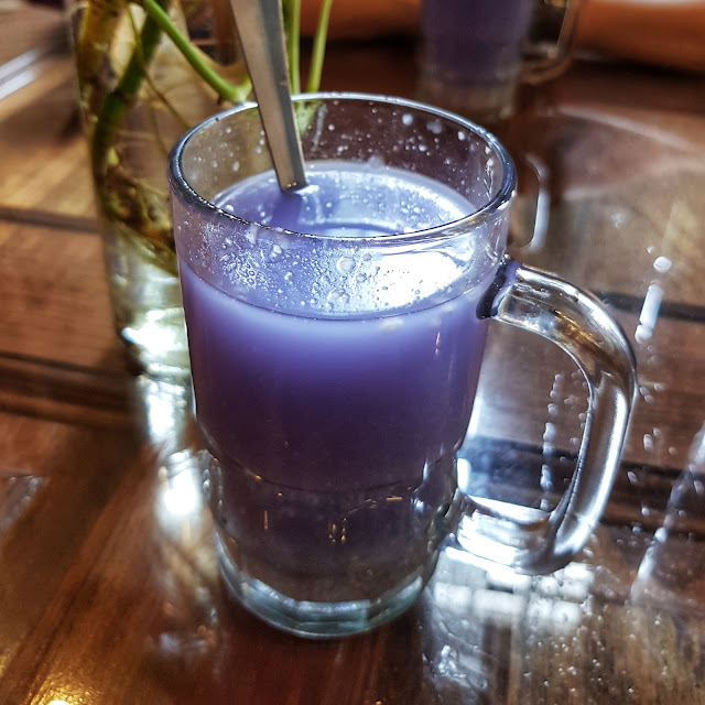 Iced Barley Blue Pea Drink