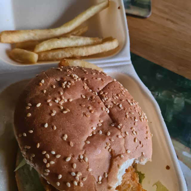 Chicken Burger and Fries
