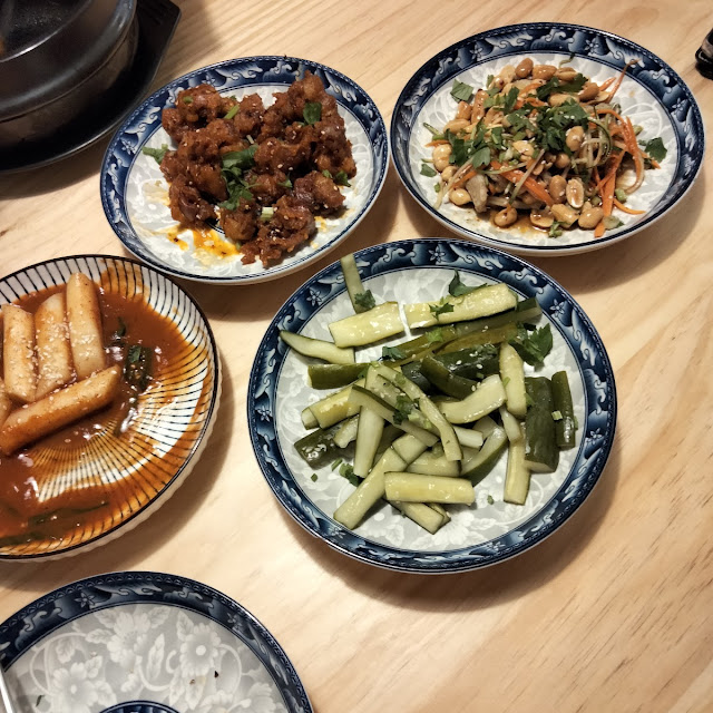 Tobokki Cucumber Salad Peanut Salad Fried Gizzards