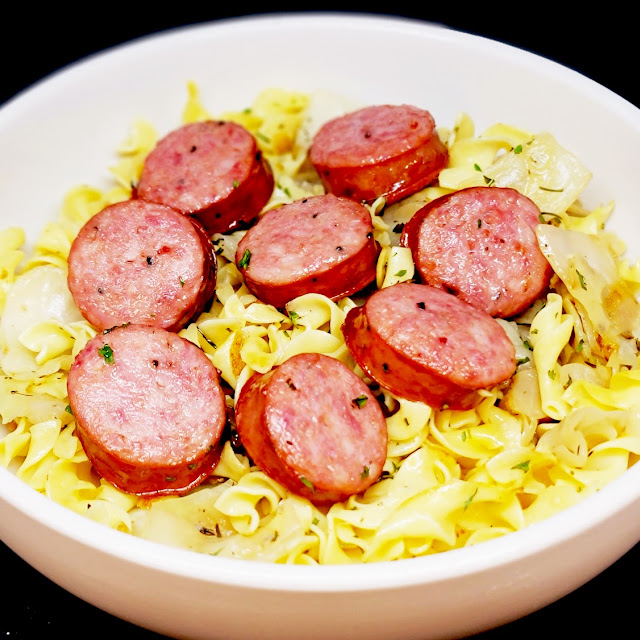 Cabbage & Noodles with Kielbasa