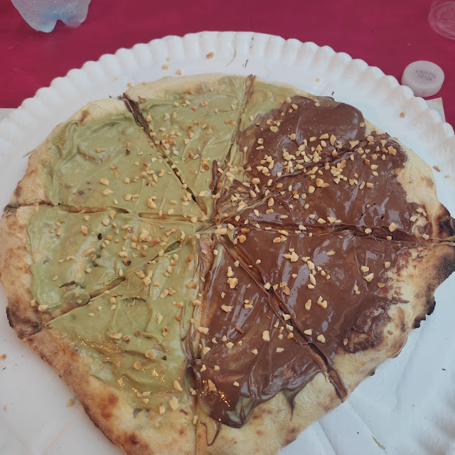 Pizza Con Nutella E Crema Al Pistacchio