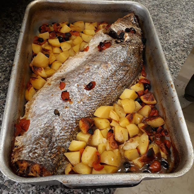 Ombrina Al Forno Piatto Esclusivo