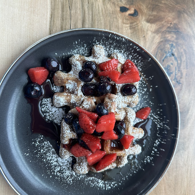 Waffles with Berry Compote