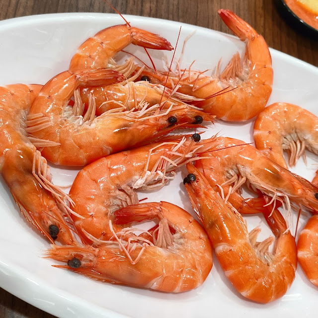 Udang Rebus Dengan Saus Mangga