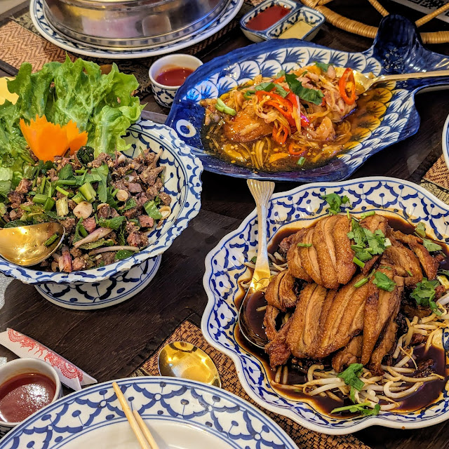 Peking Duck and Thai Style Beef with Mint