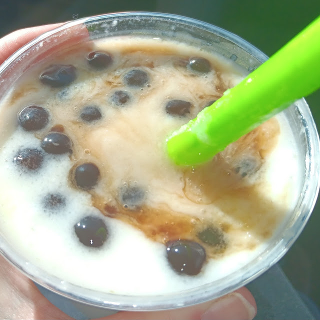 Durian Smoothie with Boba