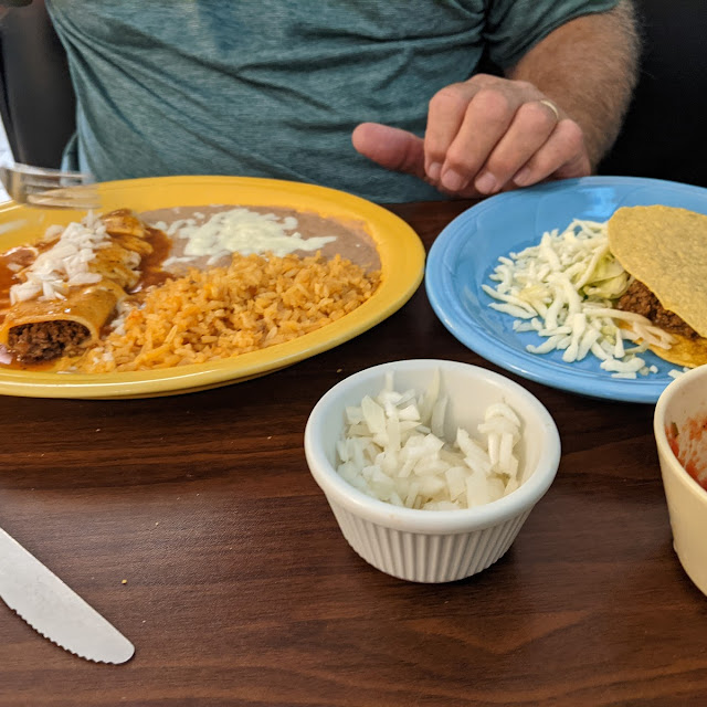 Beef Enchilada and Beef Taco