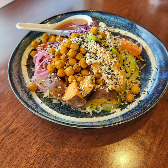 Poke Bowl Chick Peas and Kumera