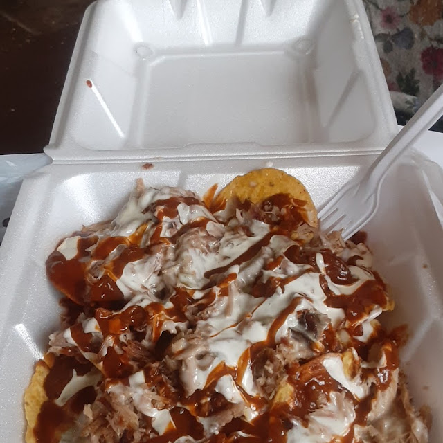 Bar BQ Nachos with Cheese