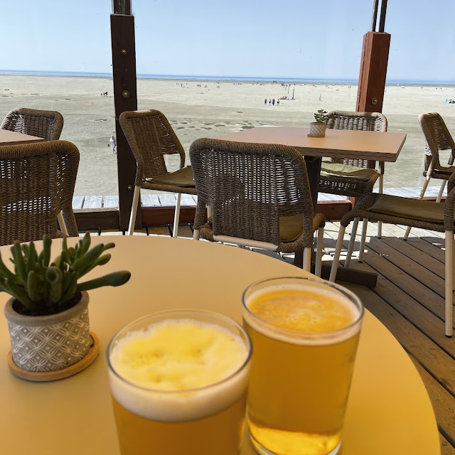 Reines Bier Mit Bleich On The Beach