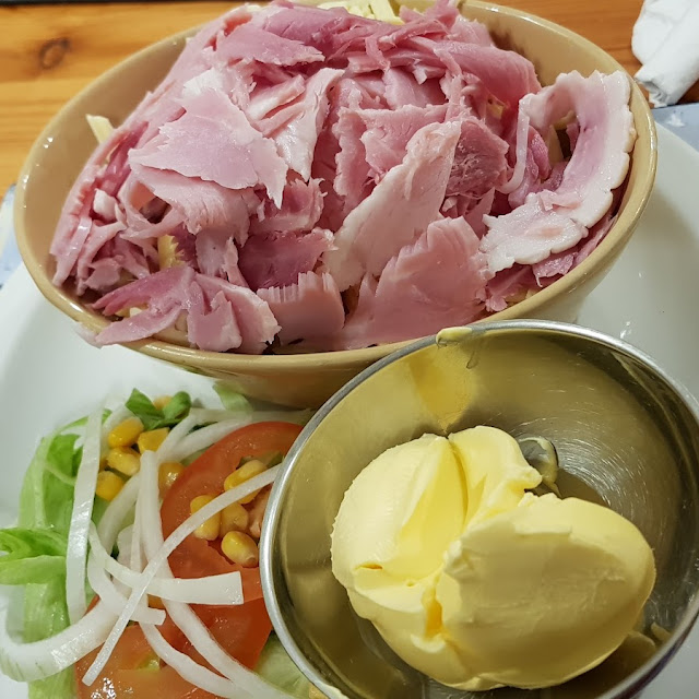 Ham and Cheese Baked Potato