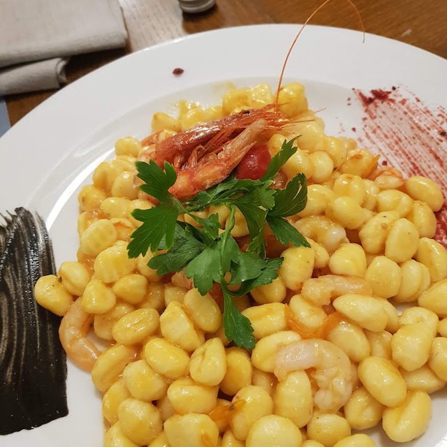 Gnocchetti or Little Pasta Dumplings with Red Prawns And
