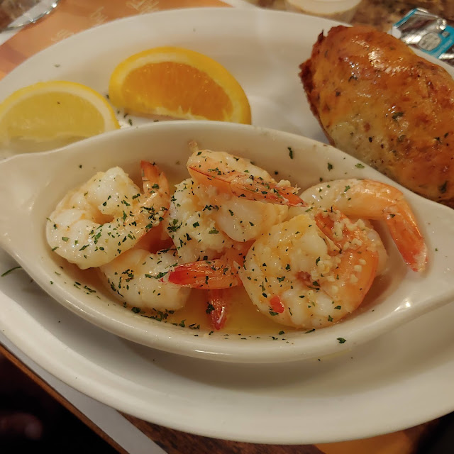 Garlic Shrimp Scampi with Twice Baked Potato