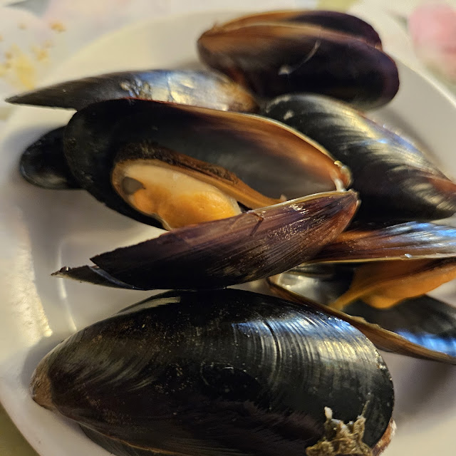 Steamed Blue Mussels