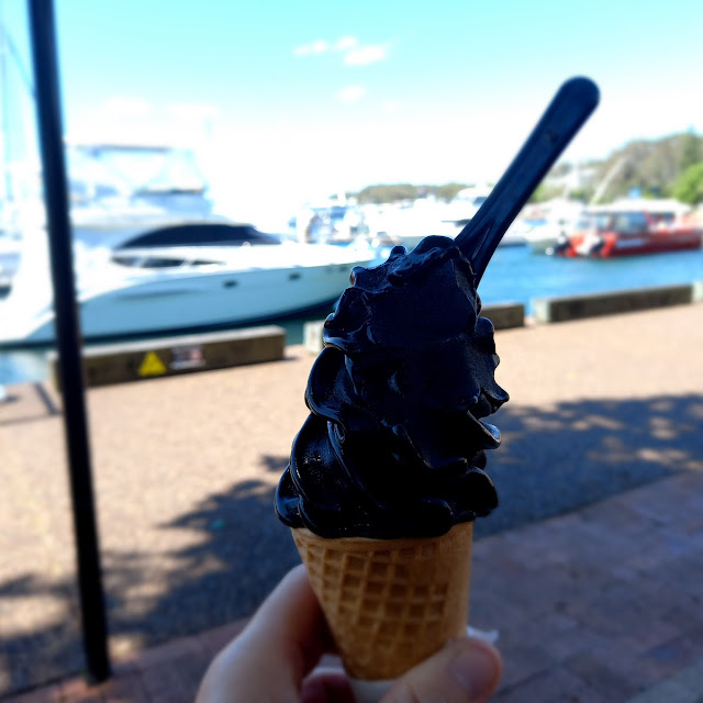 Black Hawaii Soft Serve Ice Cream