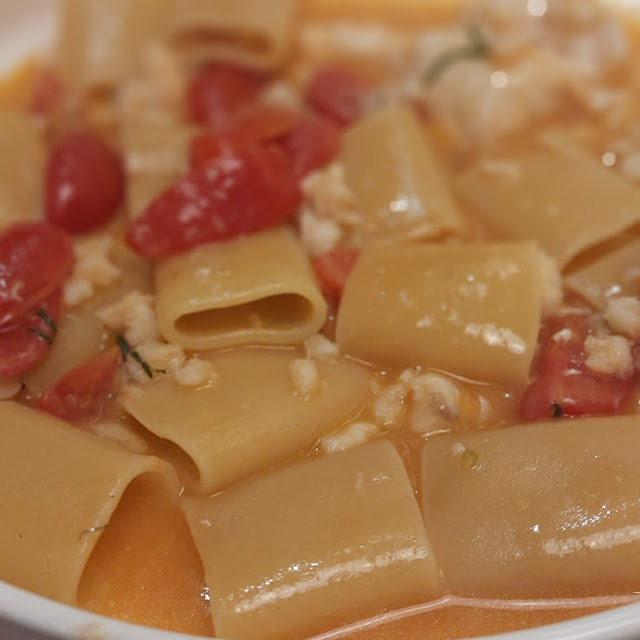 Paccheri Con Pescatrice E Pomodorini