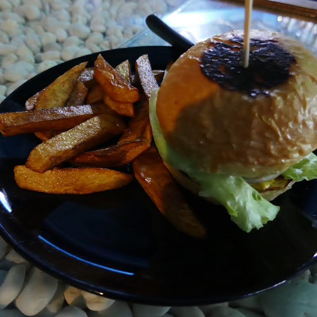 Beef Burger and Chips