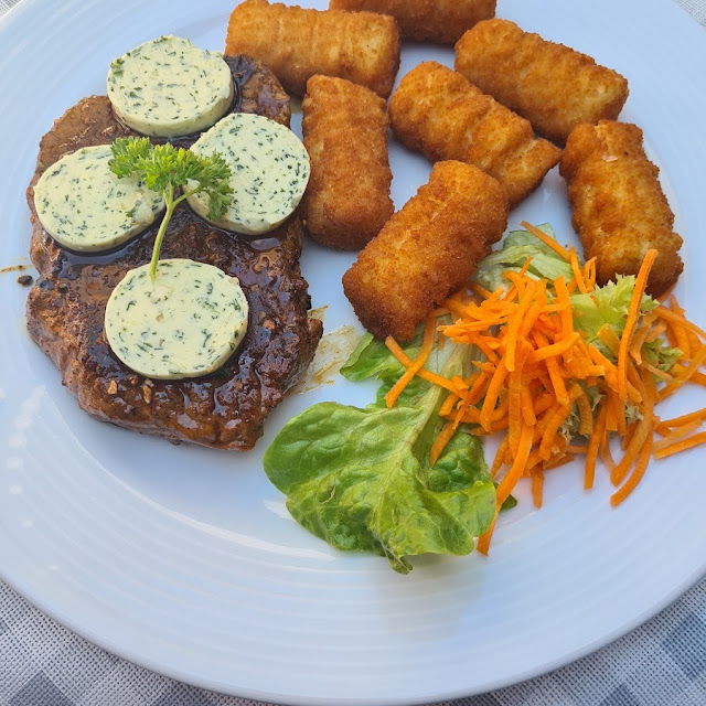 Rumpsteak Mit Kroketten
